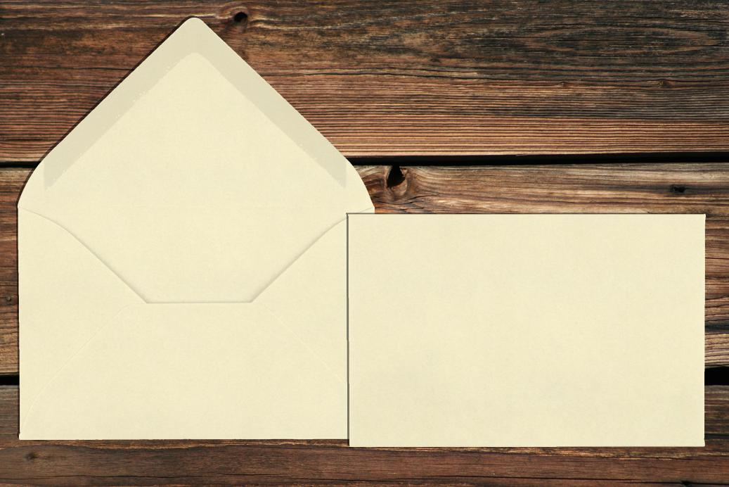 Briefhüllen 90x140 mm Nassklebend Elfenbein 120 g/qm